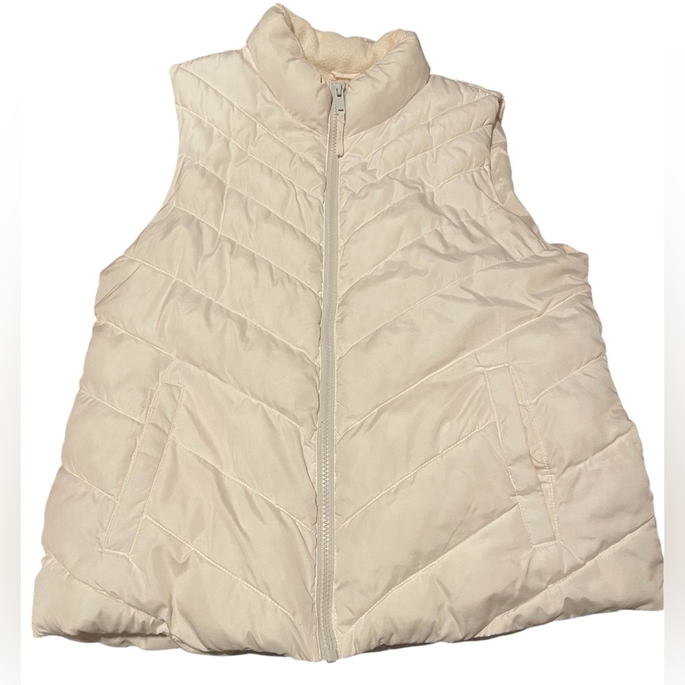 GAP Off-White Lightweight Puffer Vest